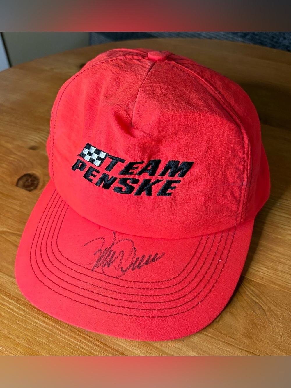 Vintage 90’s Team Penske Autographed Nylon SnapBack Hat OSFA EUC